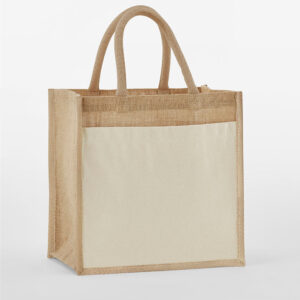 W483 Westford Mill Pocket Starch Jute Tote