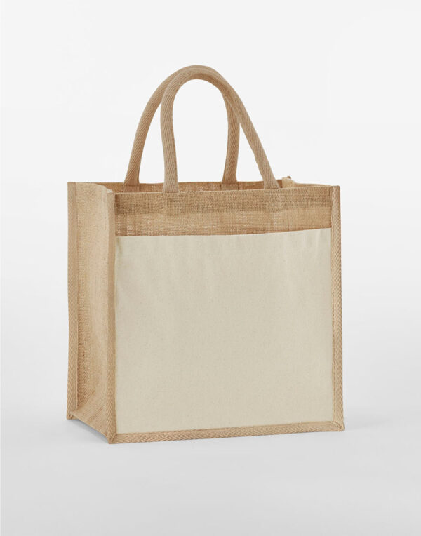 W483 Westford Mill Pocket Starch Jute Tote