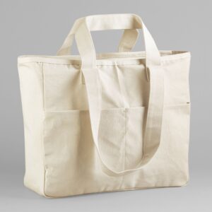 W604 Westford Mill Double Handle Cargo Pocket Tote