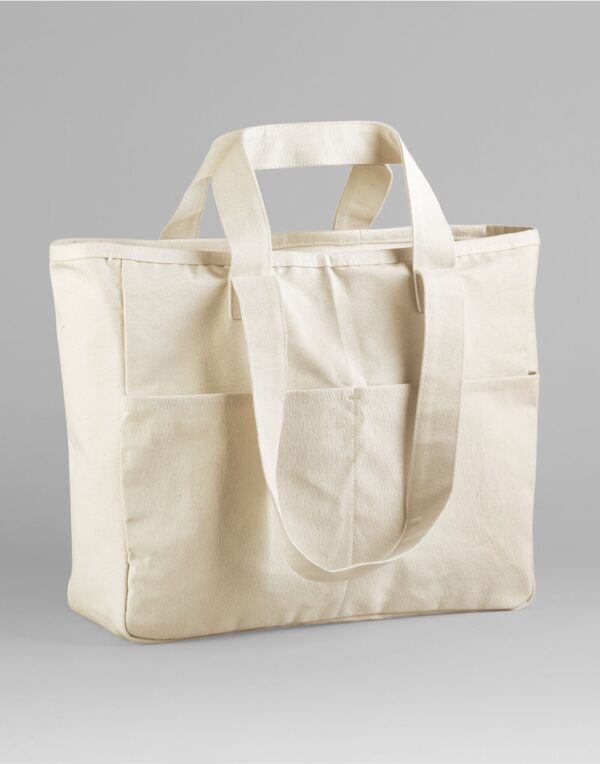 W604 Westford Mill Double Handle Cargo Pocket Tote