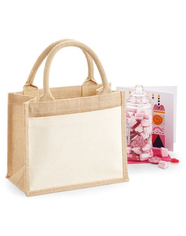 W425 Westford Mill Cotton Pocket Jute Gift Bag