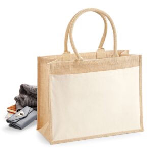 W427 Westford Mill Cotton Pocket Jute Shopper