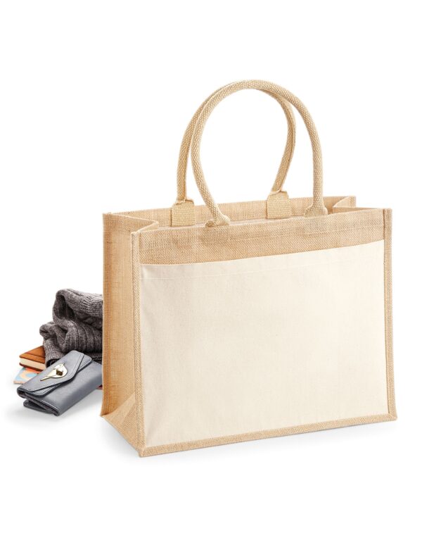 W427 Westford Mill Cotton Pocket Jute Shopper