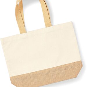 W451 Westford Mill Jute Base Canvas Tote