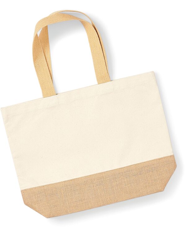 W451 Westford Mill Jute Base Canvas Tote