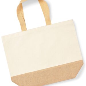 W452 Westford Mill Jute Base Canvas Tote XL