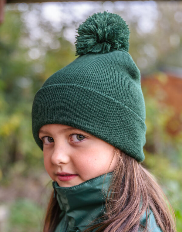 RC028J Result Winter Essentials Junior Pom Pom Beanie