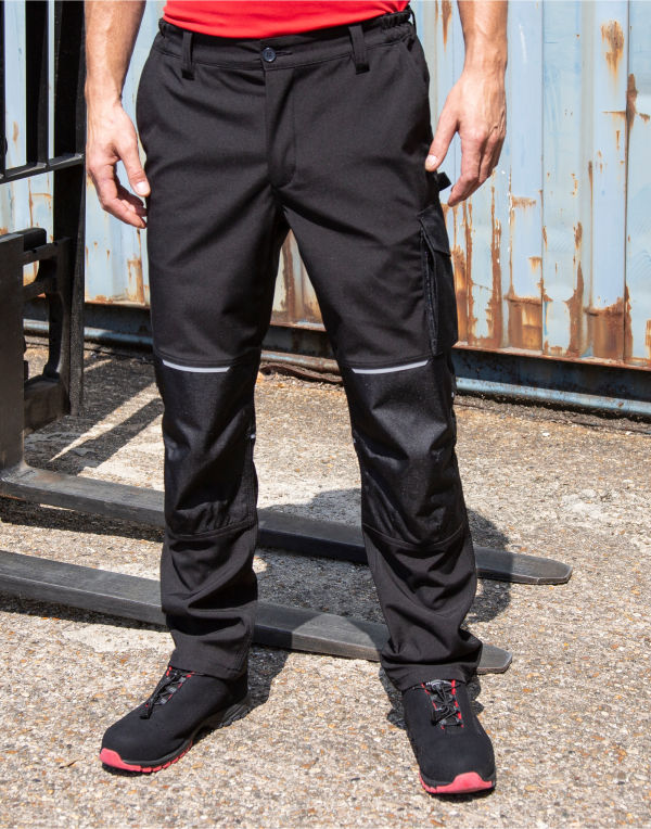 R473X WORK-GUARD by Result Slim Softshell Work Trousers